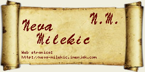 Neva Milekić vizit kartica